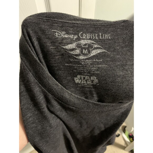 Disney Cruise Line DCL Star Wars Come Cruise The Dark Side T-Shirt Men’s M Grey - Picture 3 of 3
